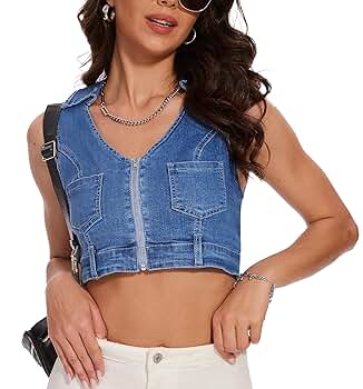 トップス soduk cross over denim vest soduk cross over denim vest
