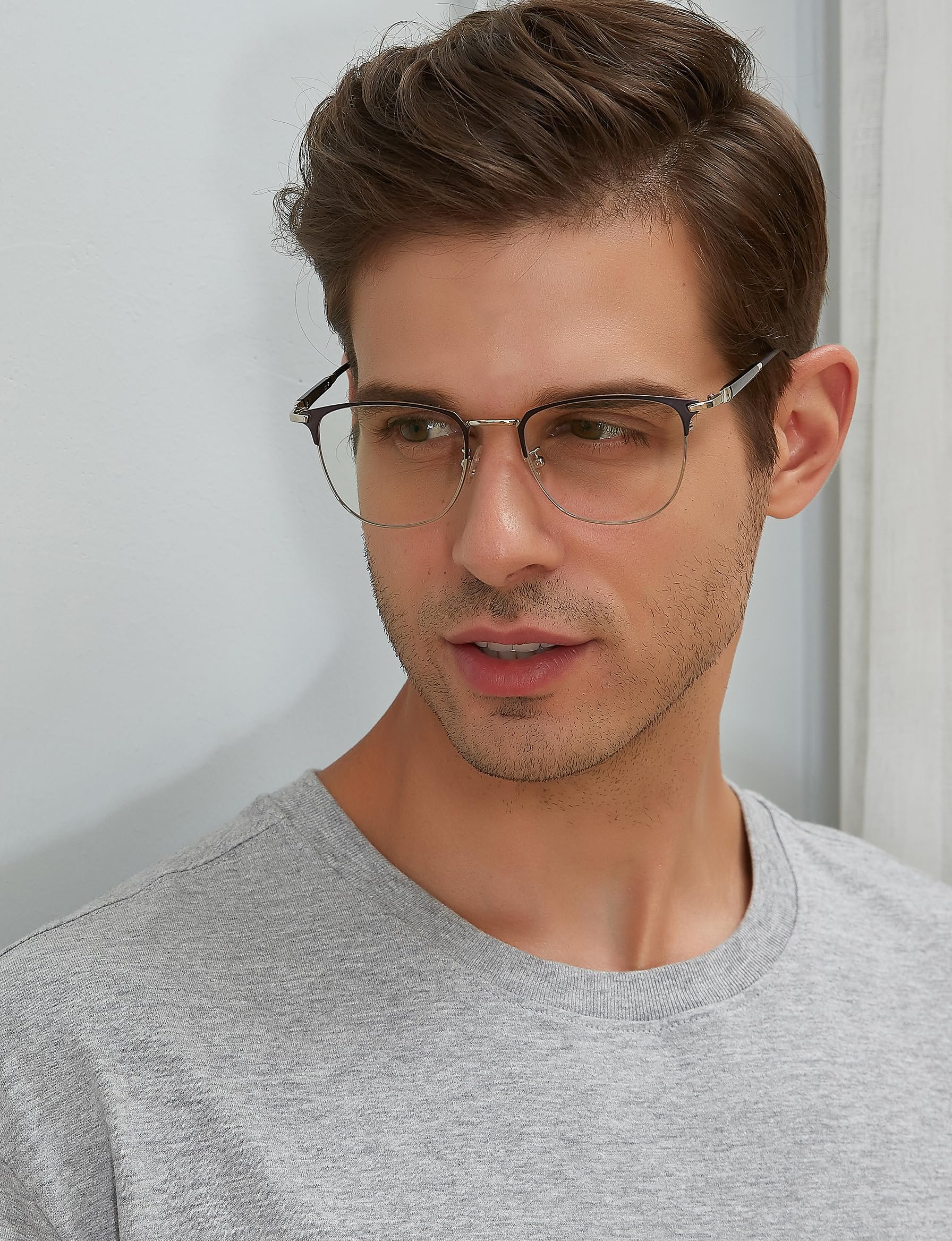 GUDVUE Gafas de luz azul de metal para ordenador, juegos, TV, teléfonos para mujeres/hombres/antirreflejos/UV400/fatiga ocular