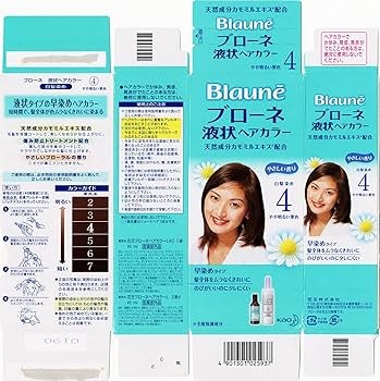 Amazon | ブローネ液状ヘアカラ- 4 やや明るい栗色 | 花王(Kao