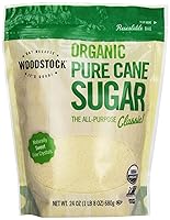 Vista 1 de Woodstock, Evap Sugar Pure Cane, granulada, al menos 95% orgánico, 24 onzas