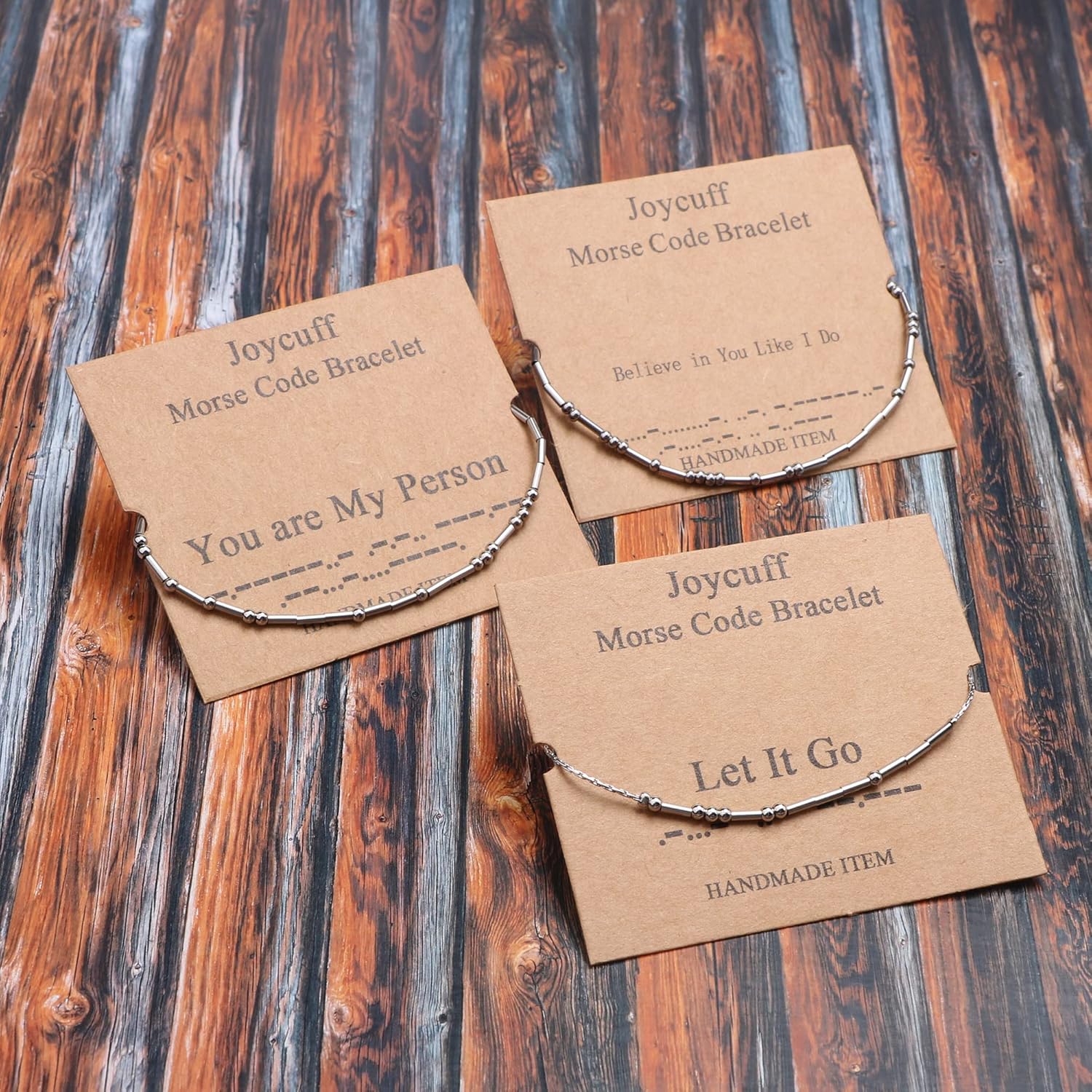 JoycuFF Friendship Morse Code Bracelets Inspirational Gifts For Best Friends Women Mother Aunt Sister Mothers Day Birthday Christmas Stianless Steel Jewelry - Image 5