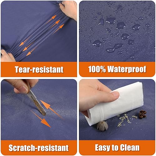 Miniatura 4 de uxcell 3XL - Funda de coche color morado para exteriores, impermeable, transpirable, arañazos, lluvia, nieve, resistente al calor, 192.9 x 70.9 x