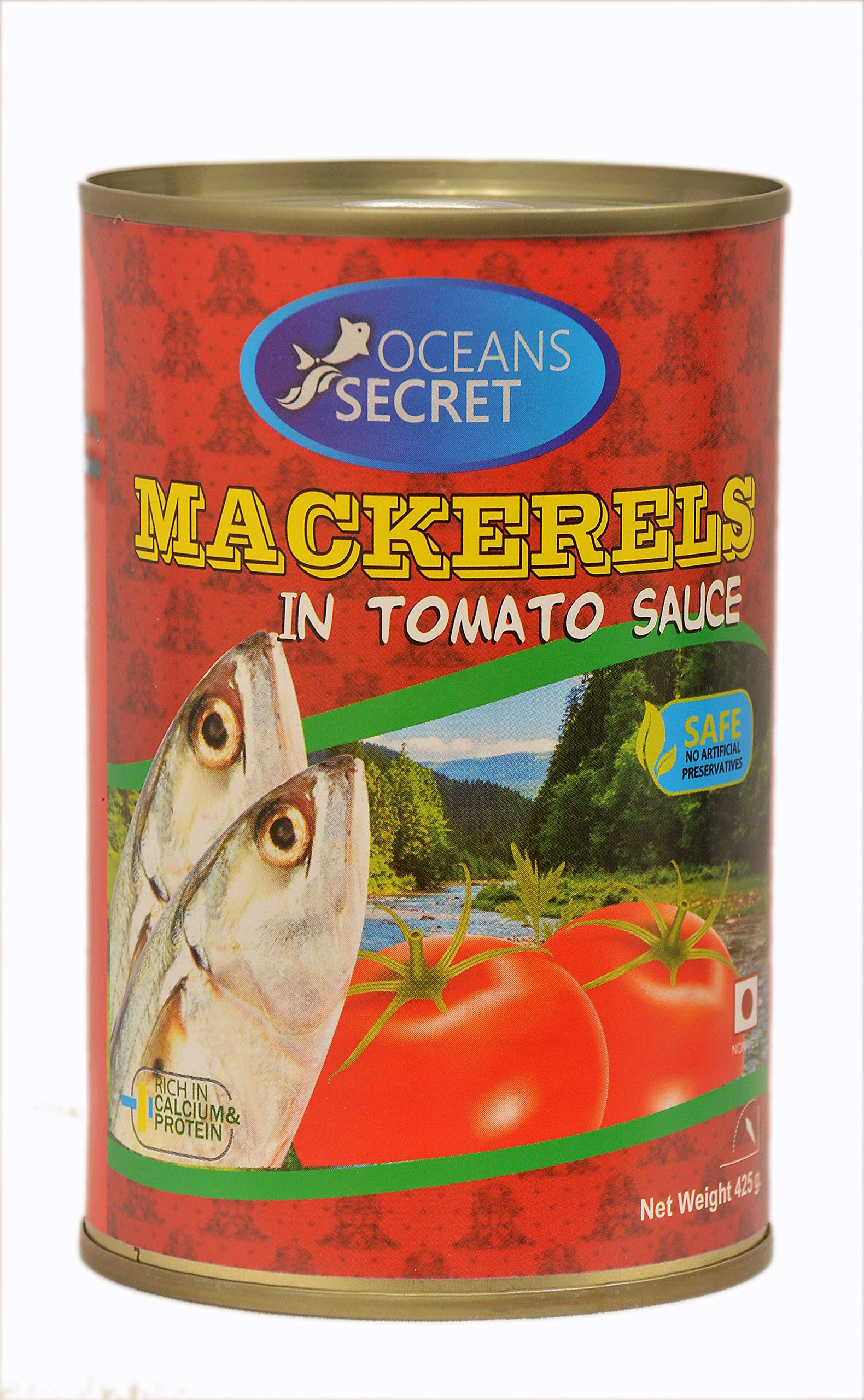 Oceans Secret - Canned Mackerels in Tomato Sauce, 400g (Pack of 1)