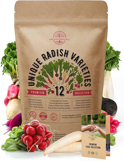 12 Radish Seeds Variety Pack for Planting Indoor