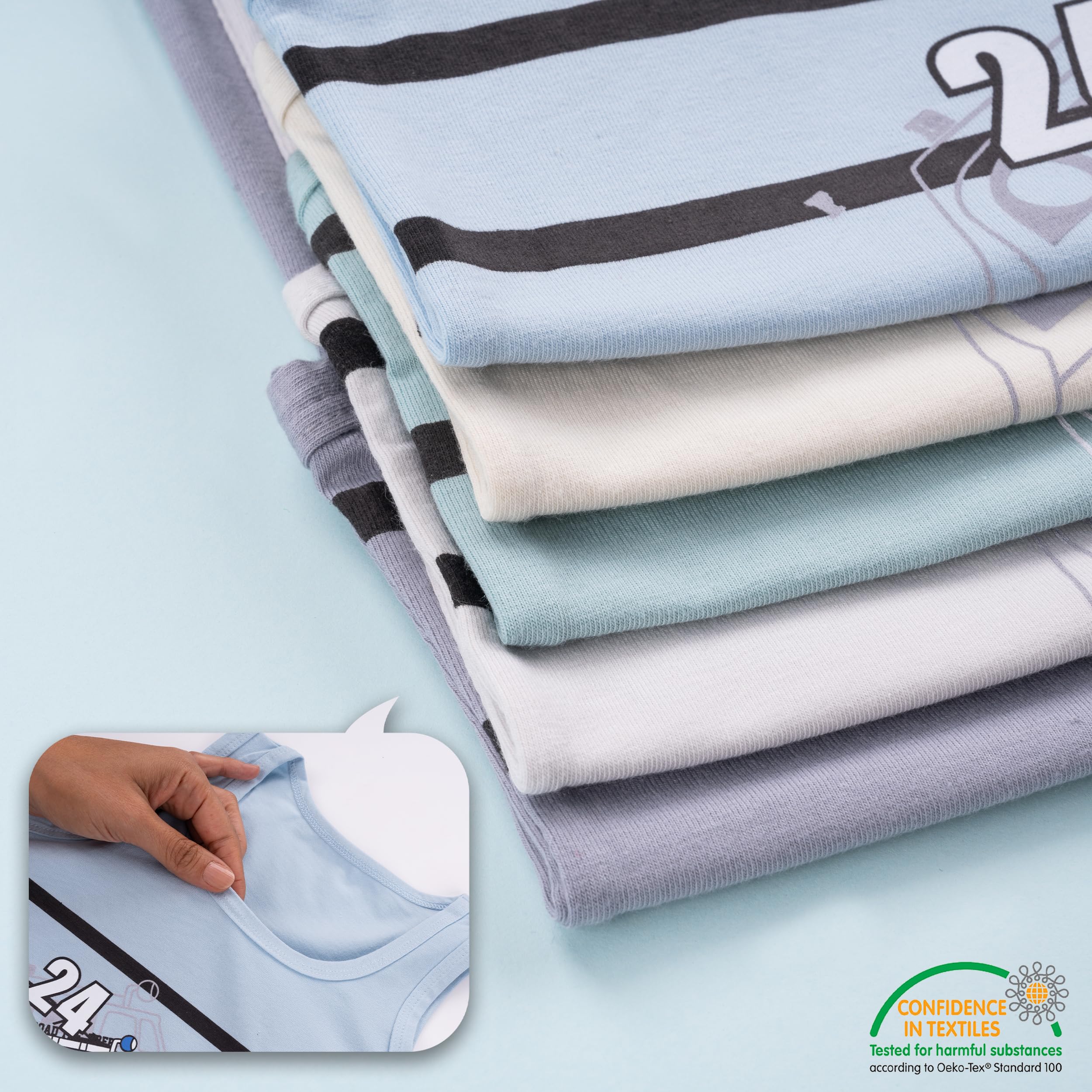 LOREZA ® 5 Débardeur Maillot de Corps sous-vêtements pour garçons en Coton