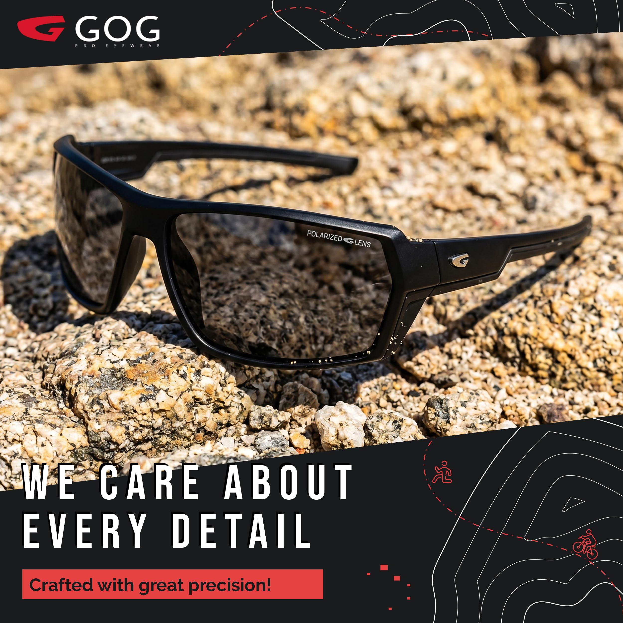 GOG Mistral P Brille, Schwarz/Blau/Polychr/Blau/Weiß, Einheitsgröße für Erwachsene, Schwarz/Blau/Polychr/Blau/Weiß/Blau, One size