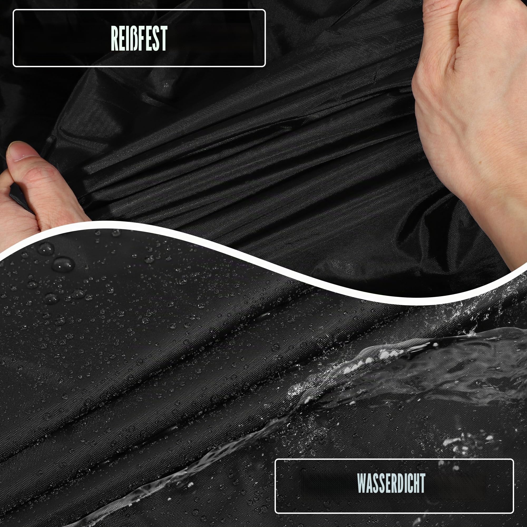 X AUTOHAUX Autoabdeckung für Smart Fortwo 2007-2019 210D-PU Outdoor Vollgarage Allwetter mit Türreißverschluss für Wasserdicht Winddicht Sonne Regen Schnee Schutz