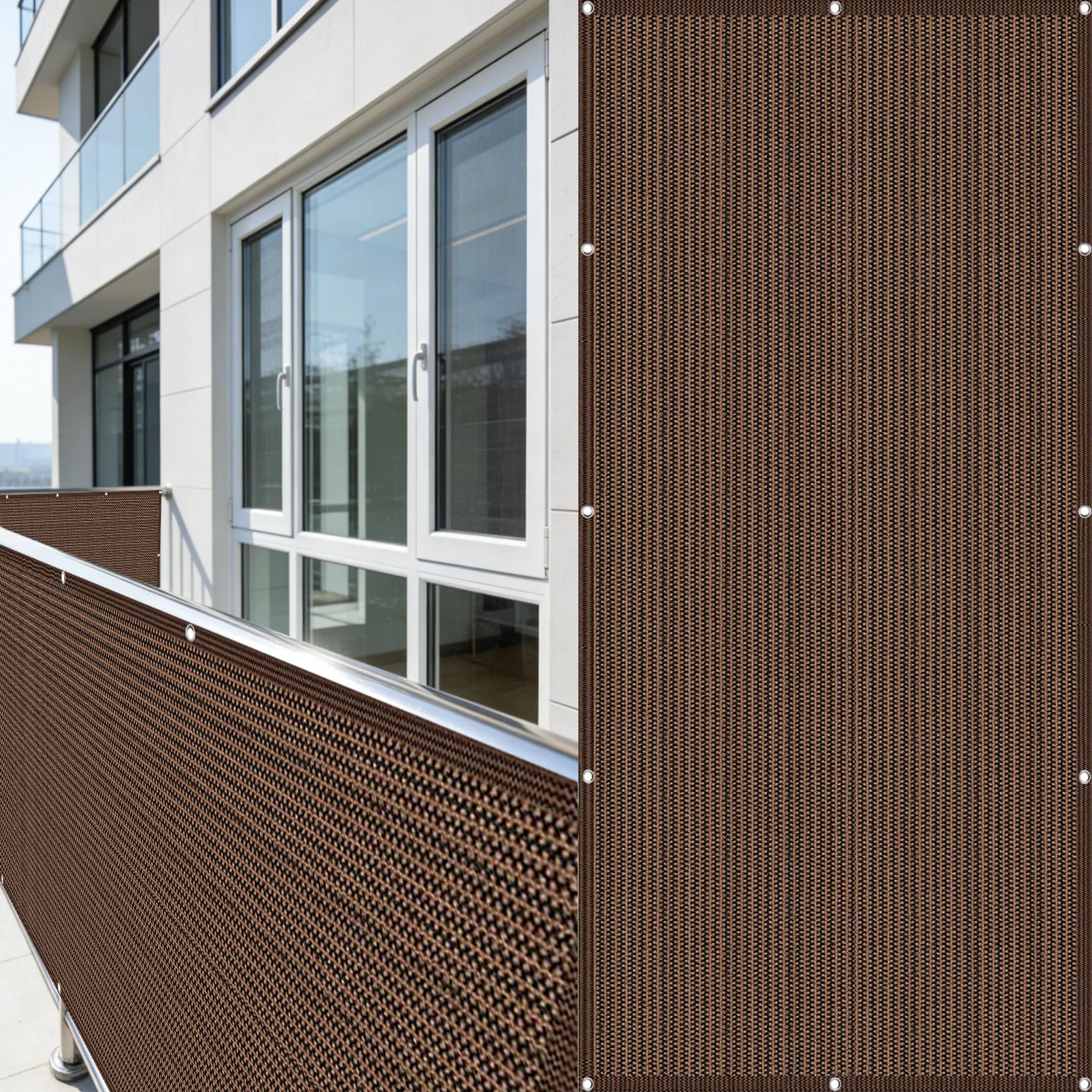 Cache Vue Balcon Opaque contre le Vent et les Regards Indiscrets