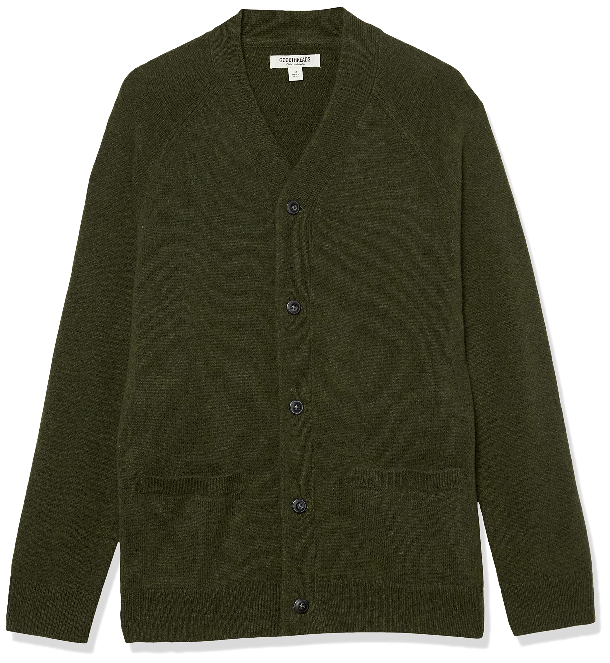 Amazon Essentials Herren Strickjacke Aus Lammwolle Mit V-Ausschnitt Und Taschen (Zuvor Goodthreads)