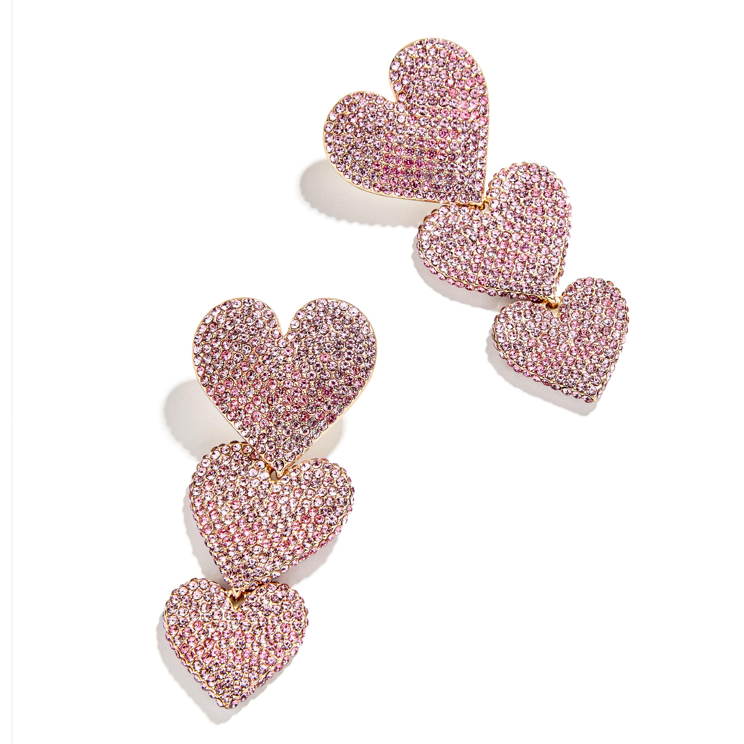 BaubleBar Heart Earrings Collection for Women, Gold Plated Hypoallergenic Fashion Jewelry