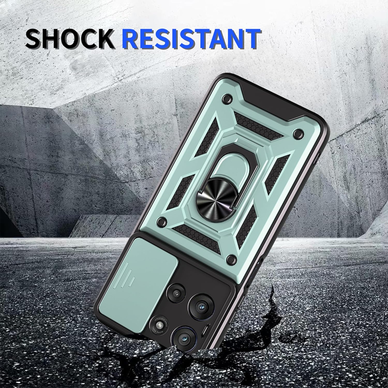 for Xiaomi redmi 15C Case with Screen Protector, Protective Cover with Camera Protector Thin Kickstand Military Shockproof Phone Case for Xiaomi Redmi 15C 4G LTE (Green) - Image 3