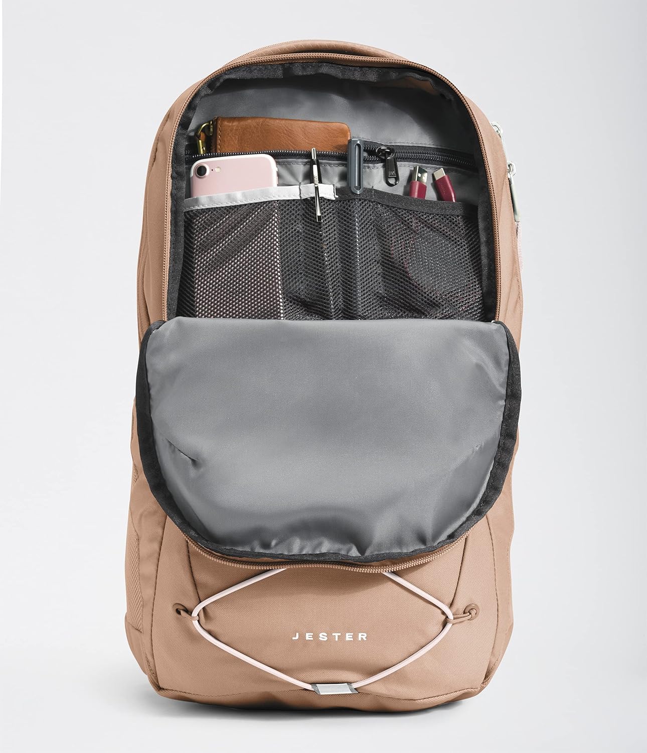 The North Face Jester 27L Backpack - Women's Cafe Creme/Pink Tint, One Size