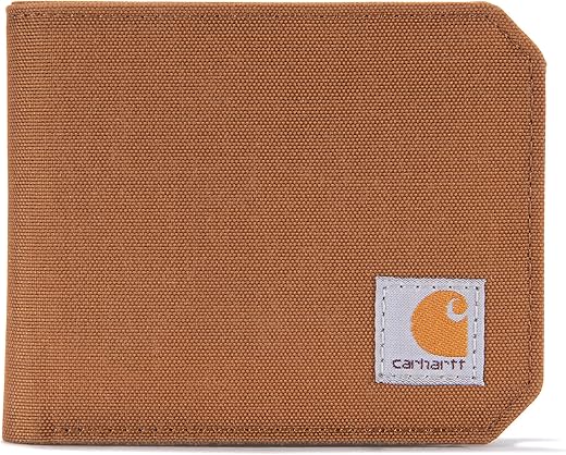 Carhartt Men's Billfold and Passcase Wallets, Durable Bifold Wallets, Available in Leather and Canvas Styles
