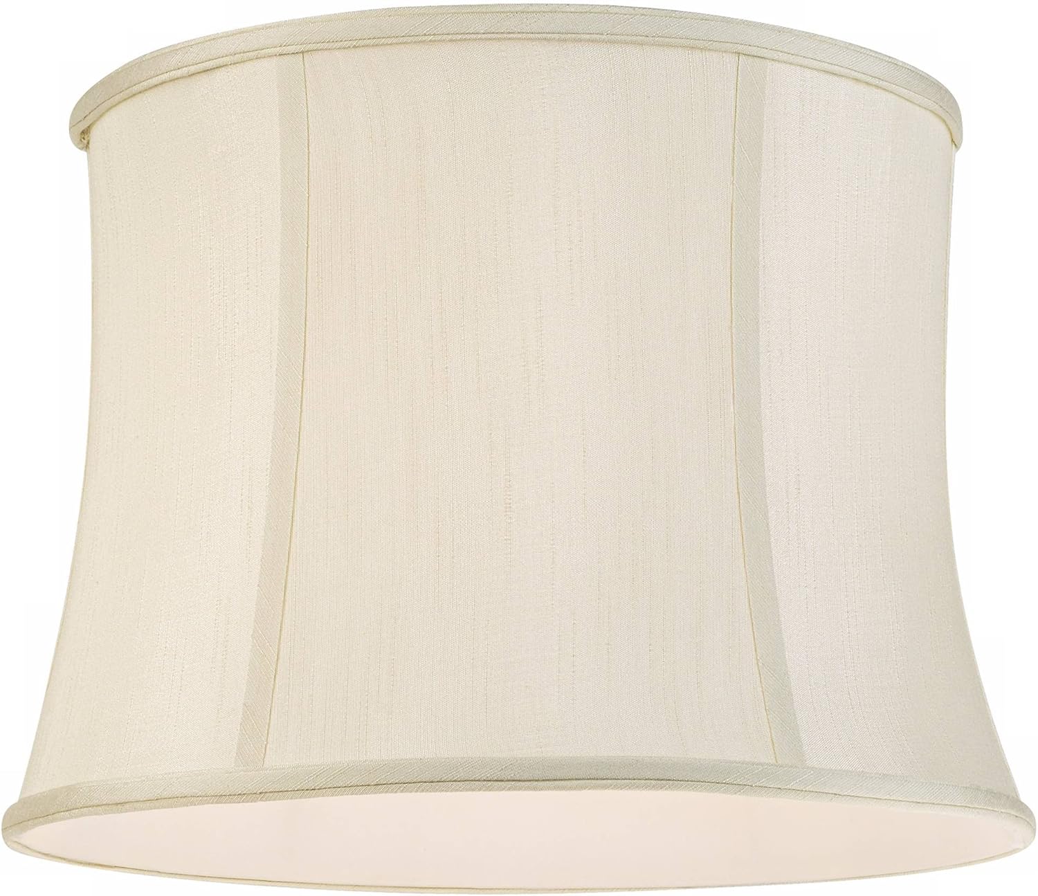 Imperial Shade Creme Classic Large Drum Lamp Shade 14" Top x 16" Bottom x 12" High (Spider) Replacement with Harp and Finial