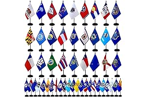 TSMD US 50 State Office Desk Mini Flags