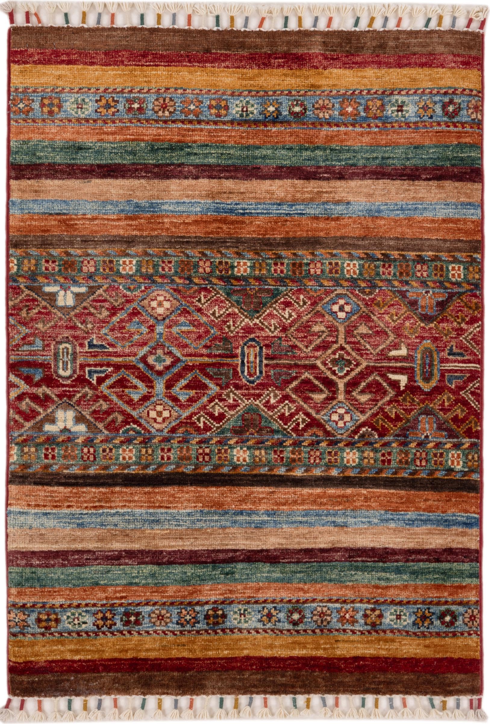 Tapis d'Orient Pakistan en laine Arijana Shaal 69x95 cm noué main