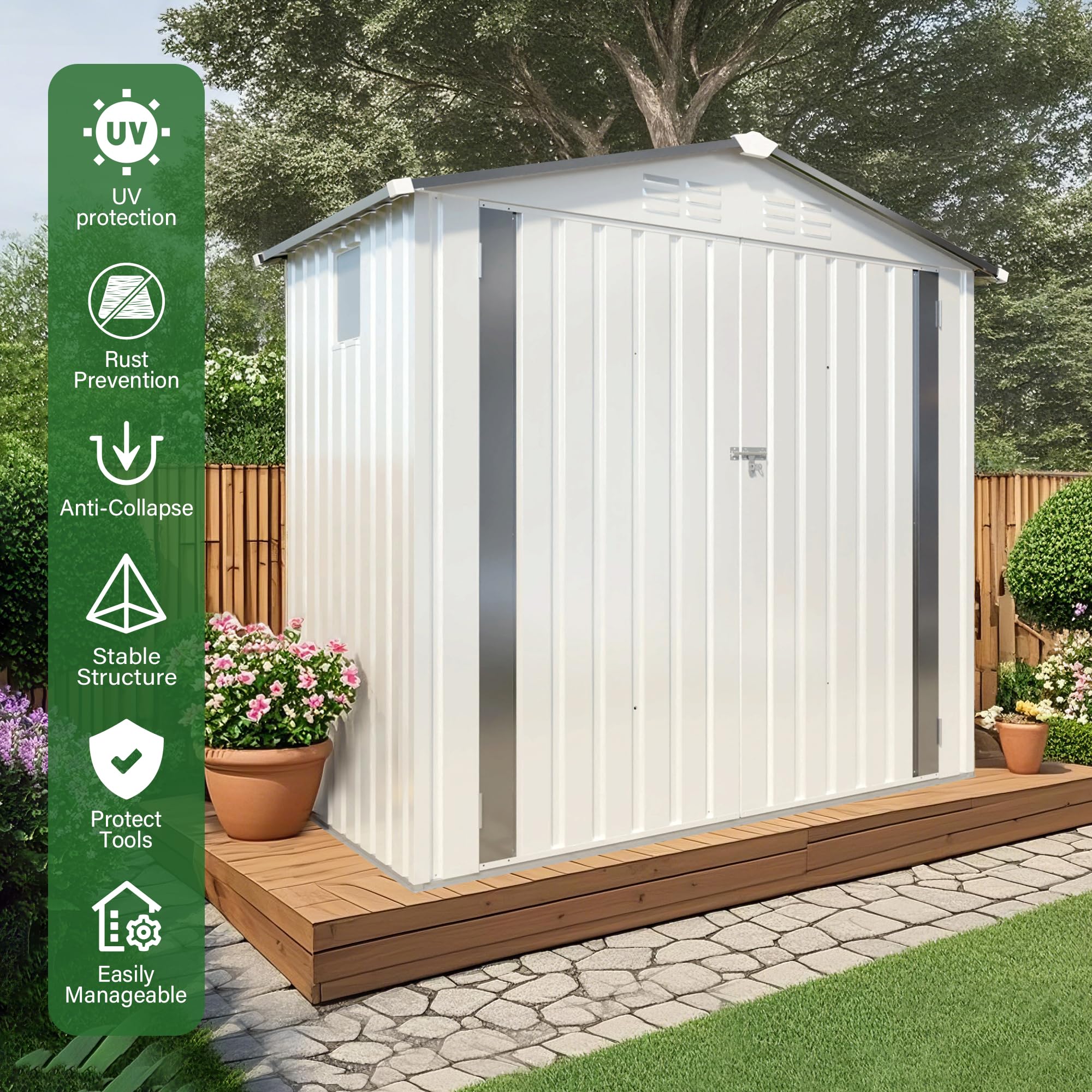 Amazon.com : Dithoko Metal Storage Shed, 6X3.6 FT Lockable Outdoor