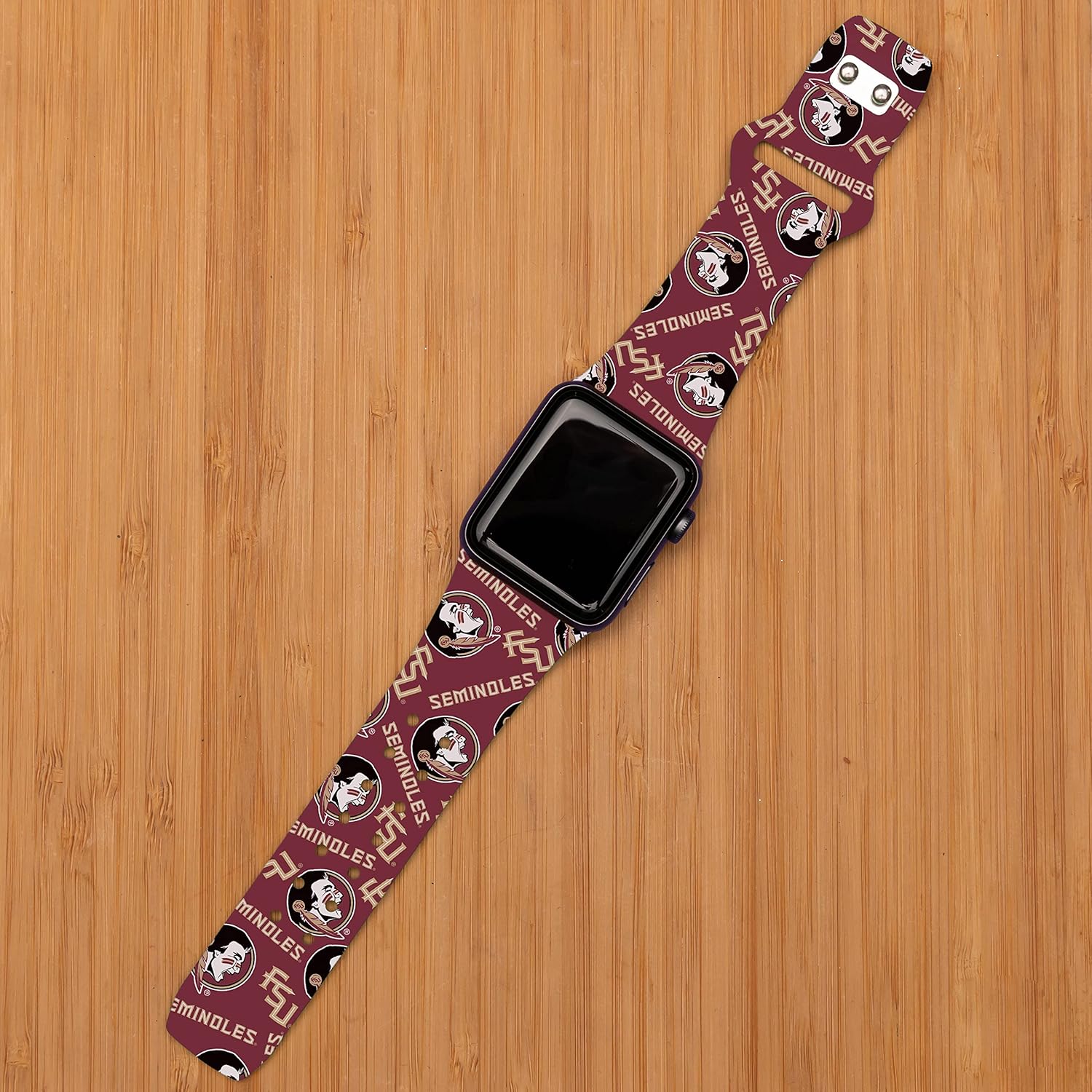 AFFINITY BANDS Florida State Seminoles HD Combo Package Compatible with Apple Watch and AirPods Gen 1 & 2 (38/40/41mm (42mm Series 11) Short Random)