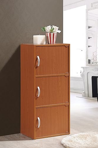 Miniatura 5 de Aparador de tres puertas, de la marca Hodedah Import, Cereza, Cereza