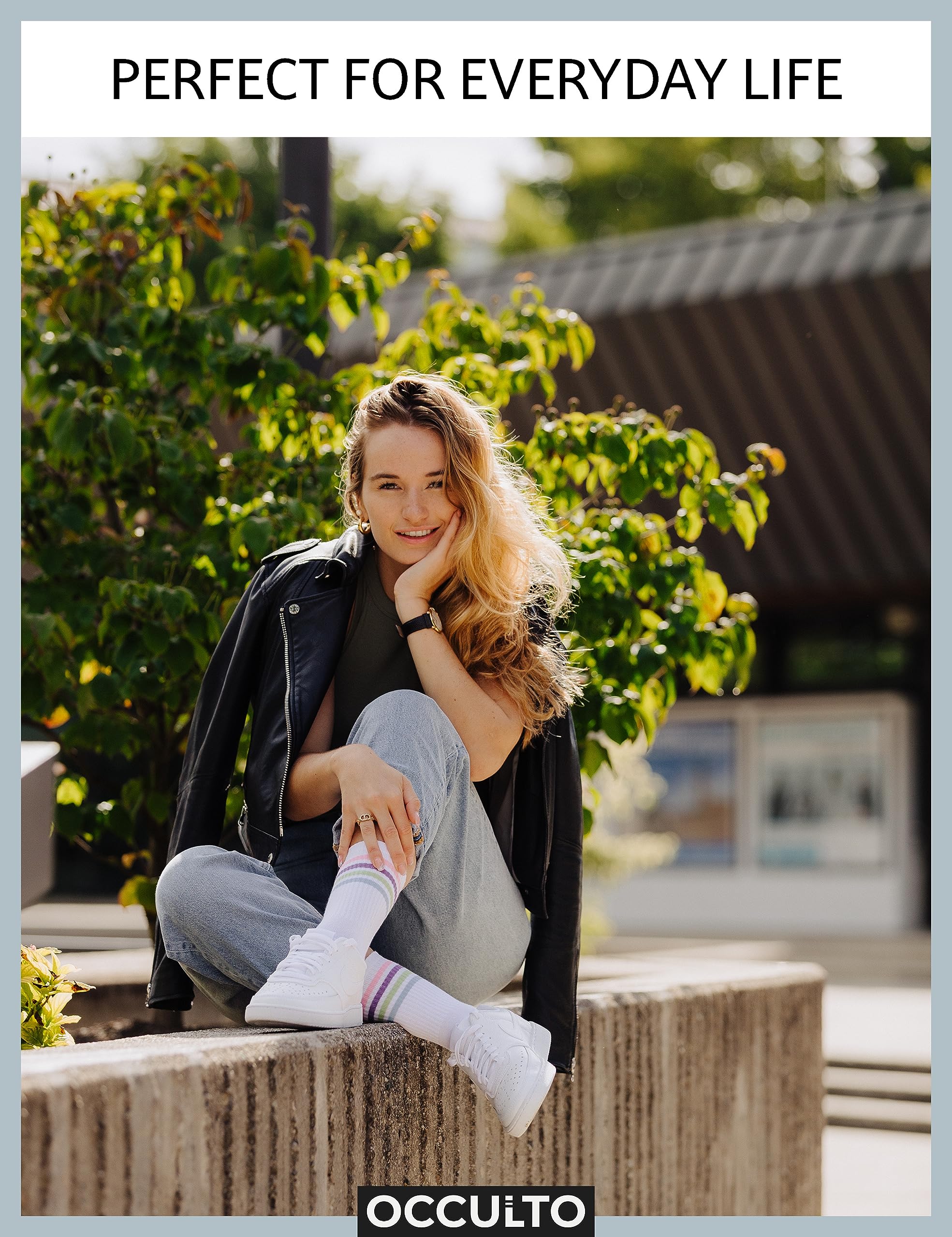 Occulto Damen Retro Tennissocken 80% Baumwolle 6er Pack (Modell: Steffi)