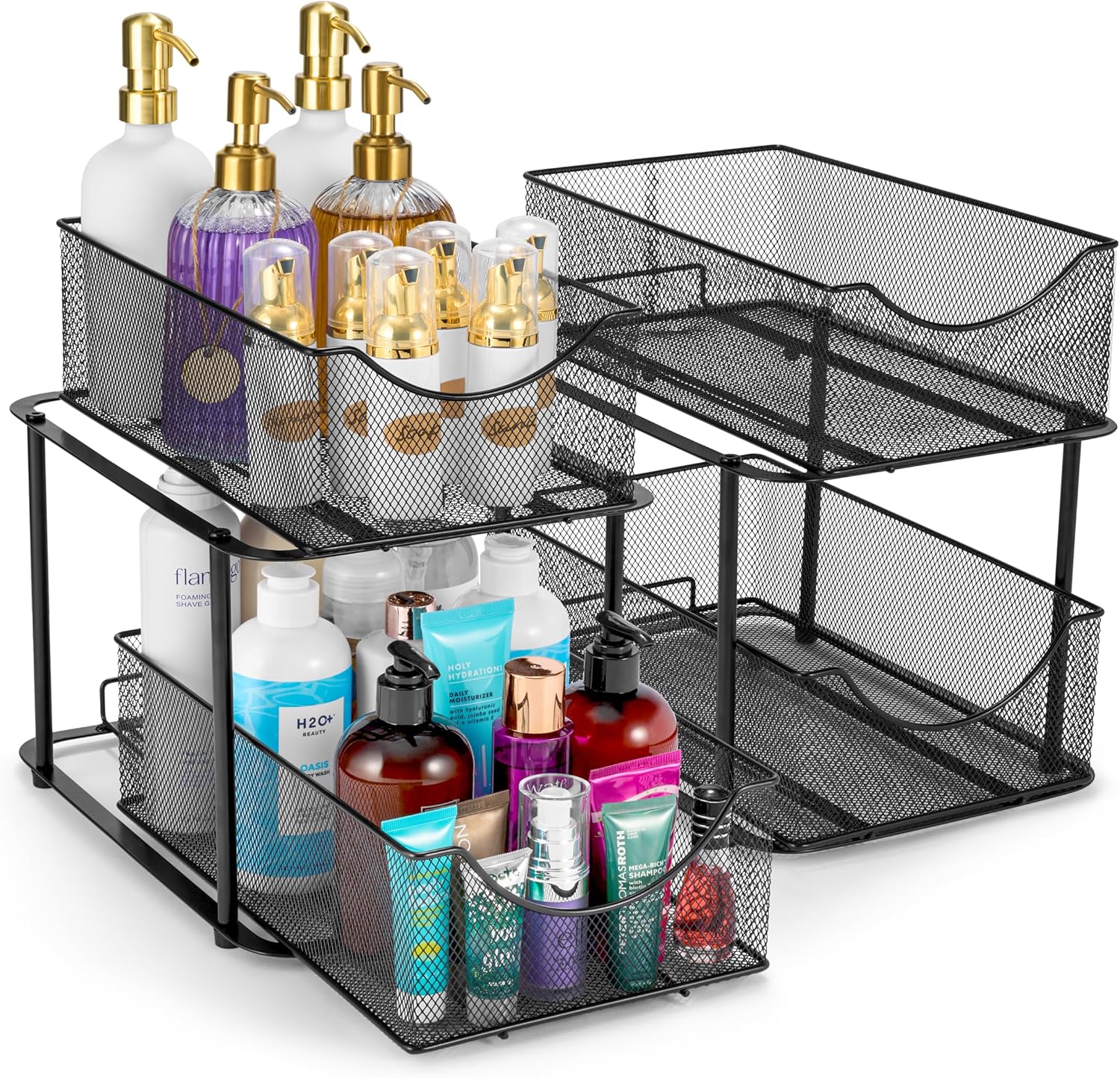 Amazon.com - Sorbus 2 Sets of 2 Tier Metal Under Sink Organizer for ...