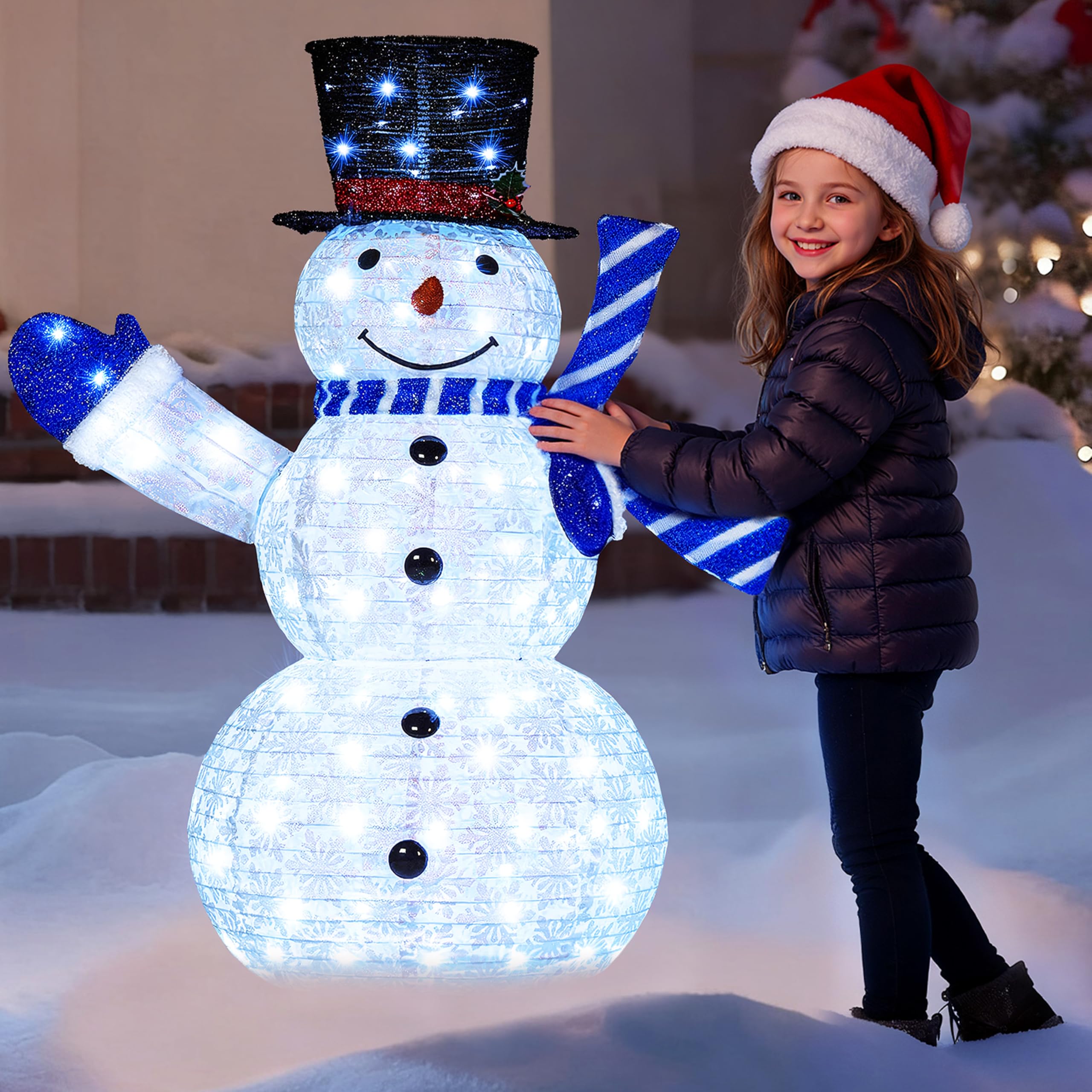 Amazon.com: JOIEDOMI 3 Pcs 3D Christmas Collapsible Snowman Yard