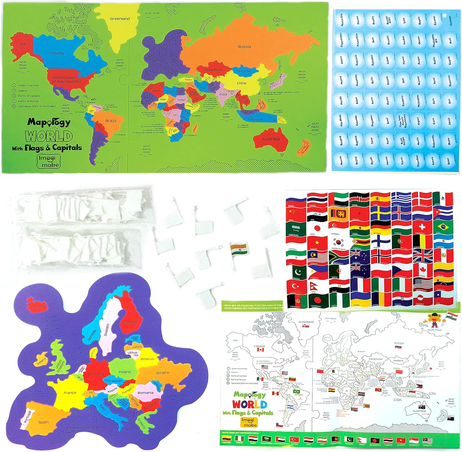 Imagimake: Mapology India with State Capitals –Learn Indian States Along with Capital- Fun Jigsaw Puzzle – Educational Toy for Kids Above 5 Years : Toys & Games