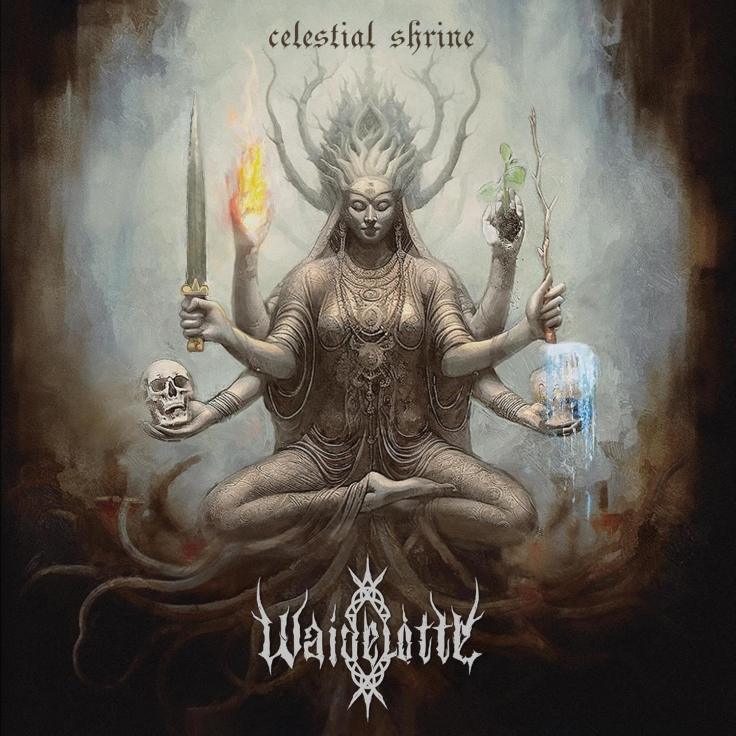CELESTIAL SHRINE (SILVER/MILKY CLEAR GALAXY EFFECT HEAVY VINYL) por Waidelotte — capa do álbum