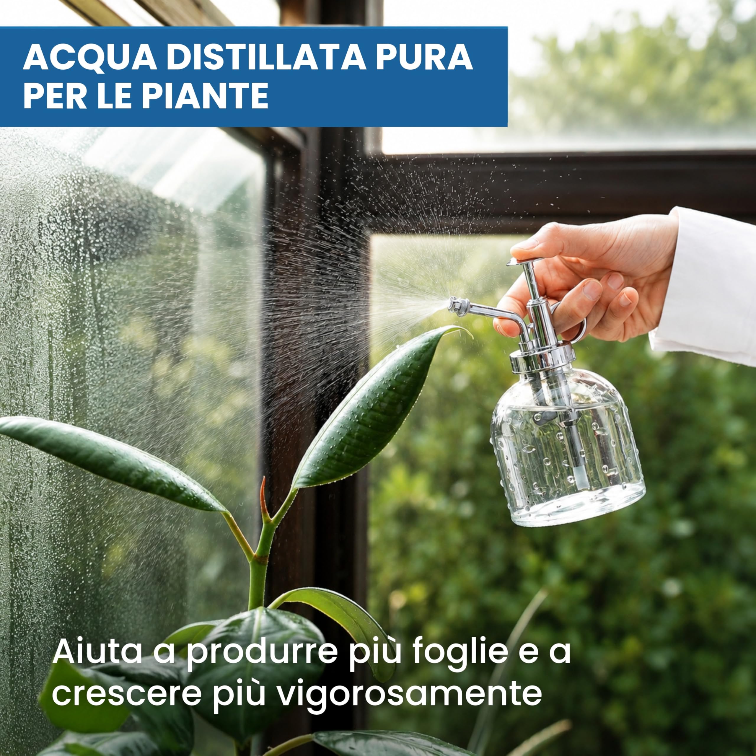 LUCCY Acqua Distillata Demineralizzata Deionizzata 5 Litri | 100% Acqua Pura | CPap, Umidificatore, Ferro, Motori, Pulizia, Laboratori, Piante
