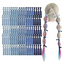 Vista 32 de MEEDEE Paquete de 100 unidades de lazos para el cabello de cinta blanca sin arrugas y suaves con nudo - Sin daños, sin dolor, sin causar arrugas