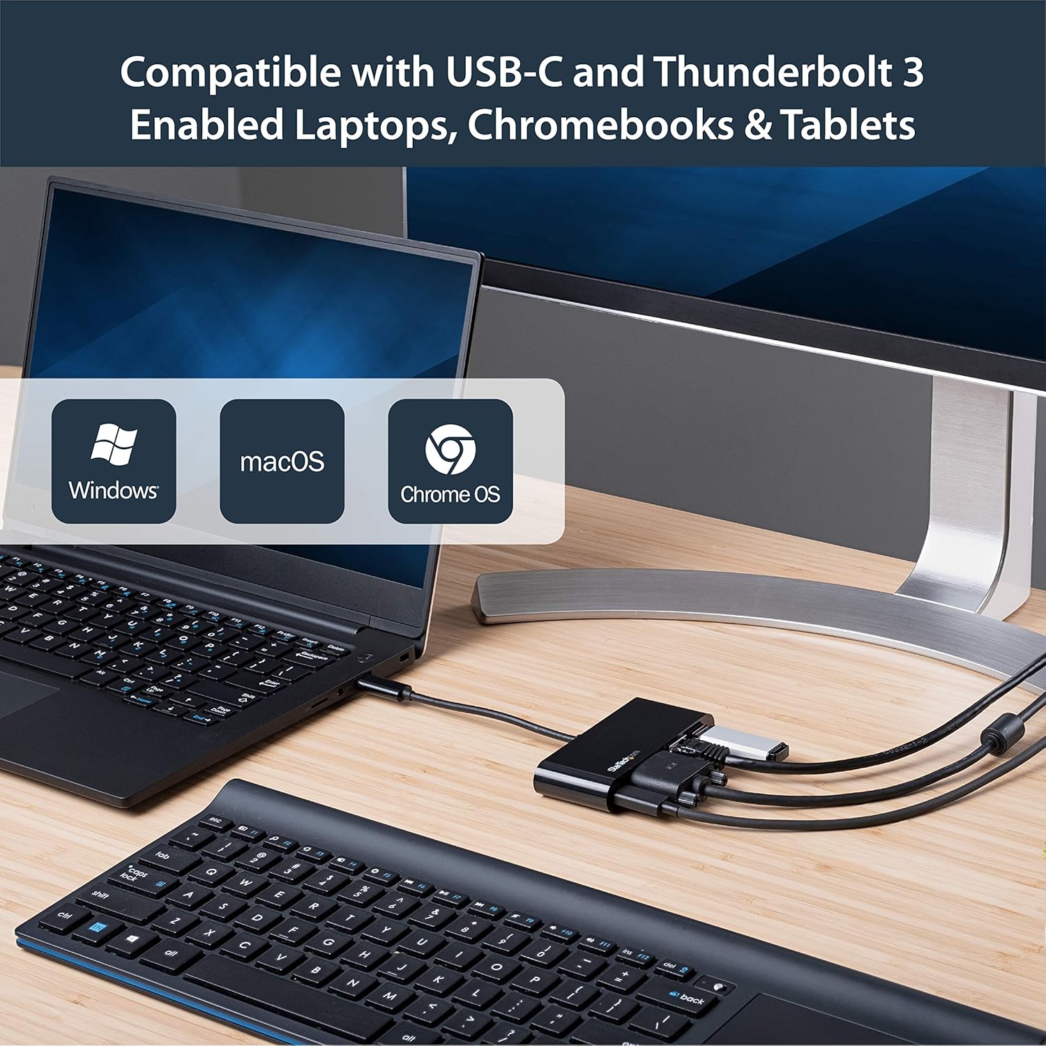 StarTech.com USB C Multiport Adapter - Mini USB-C Dock w/ Single Monitor VGA 1080p Video - 60W Power Delivery Passthrough - USB 3.1 Gen 1 Type-A 5Gbps, Gigabit Ethernet - Docking Station (DKT30CVAGPD)