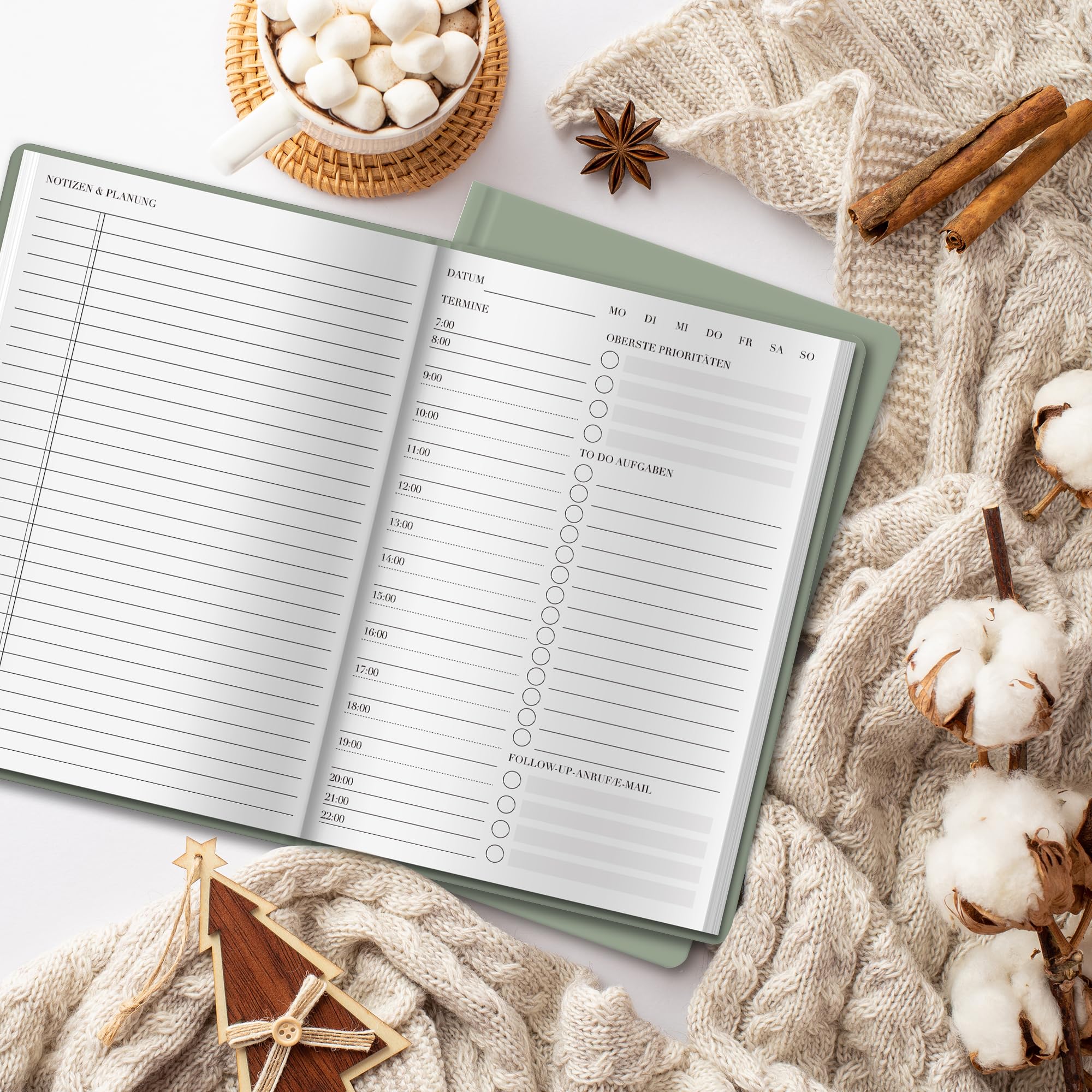 BIROYAL Daily Planner Undated A5, Daily Planner, To Do Planner with Appointment, Notes & Planning, 7 AM to 10 PM - Image 2