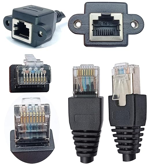 Cable de Red Ethernet Cat 6 RJ45 Macho a Hembra Blindado 0.3m miniatura 4