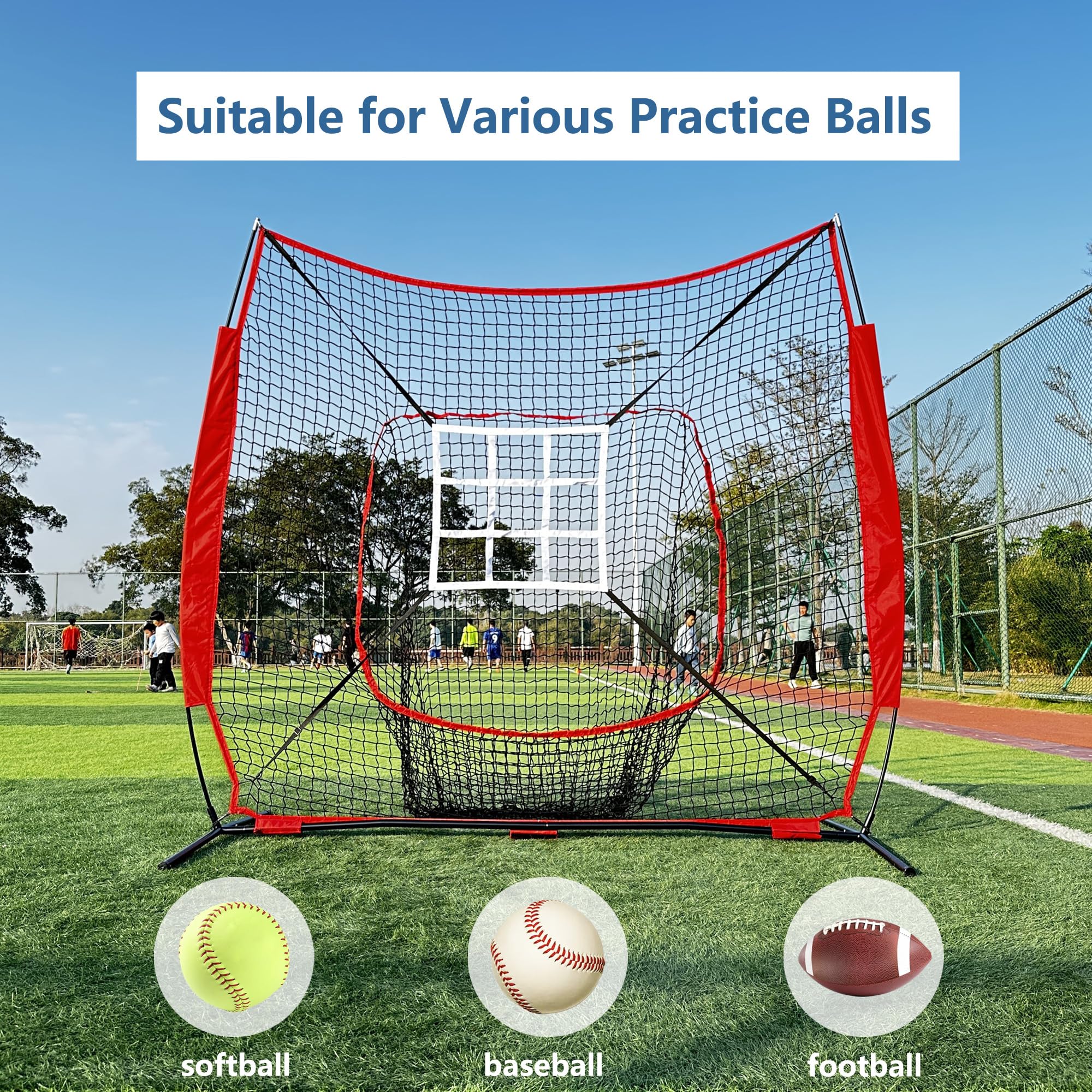 Rete Da Baseball Portatile Supvision - 2.7x2.7m, Con Borsa Trasporto, Per Allenamento - Foto 6