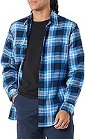Vista 1 de Tienda Essentials Camisa de franela de manga larga con dos bolsillos para hombre