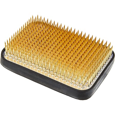 KE204 Kenzan Ikebana Flower Arranging Tool - Rectangular Brown 96 X 70 Mm Frog