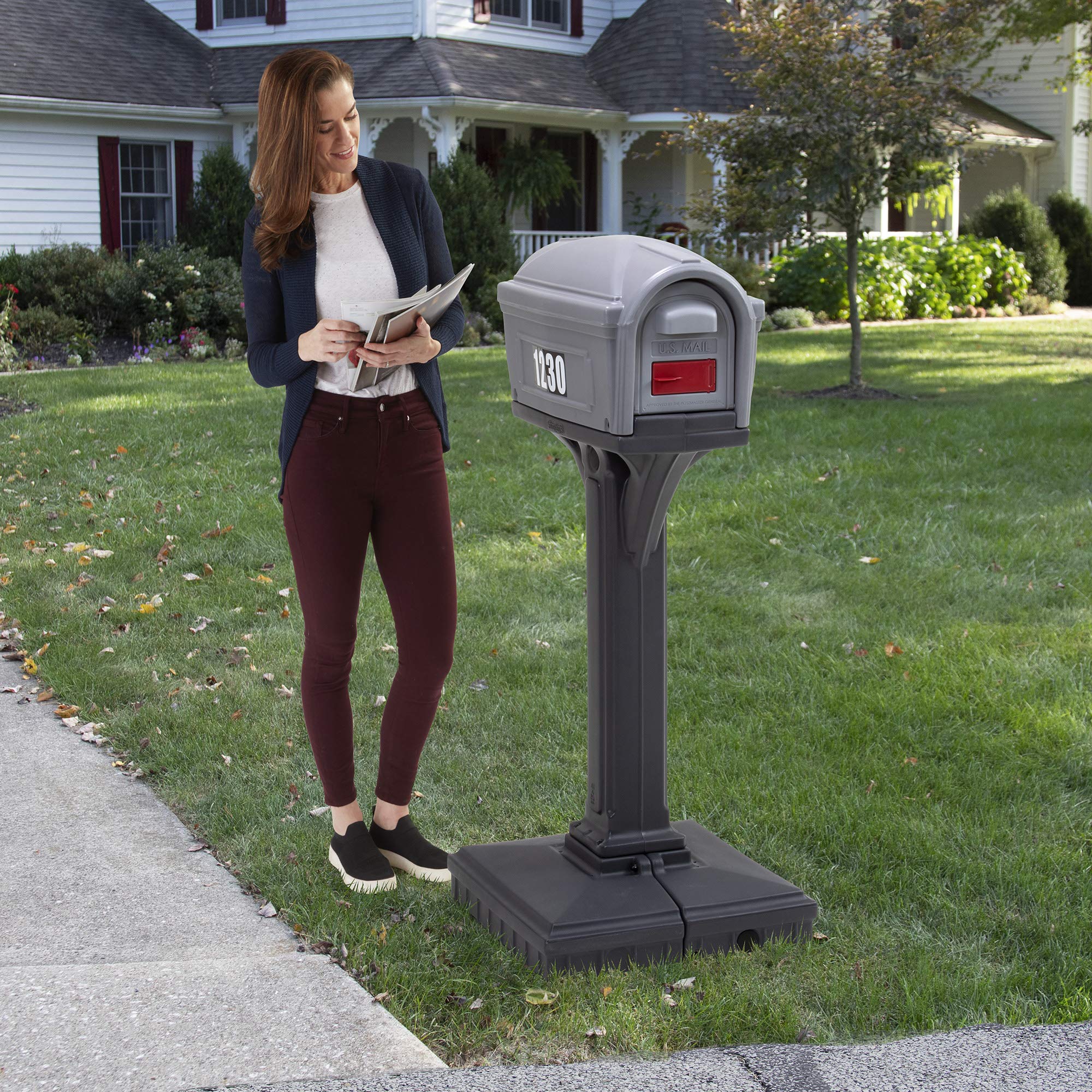 Simplay3Dig-Free Easy Up Classic Mailbox (Steel Gray/Charcoal)