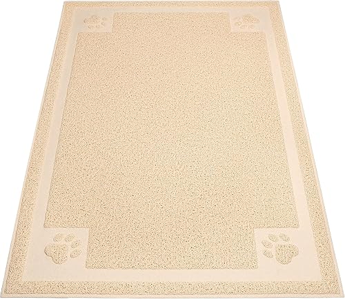 UPSKY Trampero grande de arena para gatos de 35 x 23 pulgadas, atrapa la arena de la caja y las patas, control de dispersión para caja de arena,