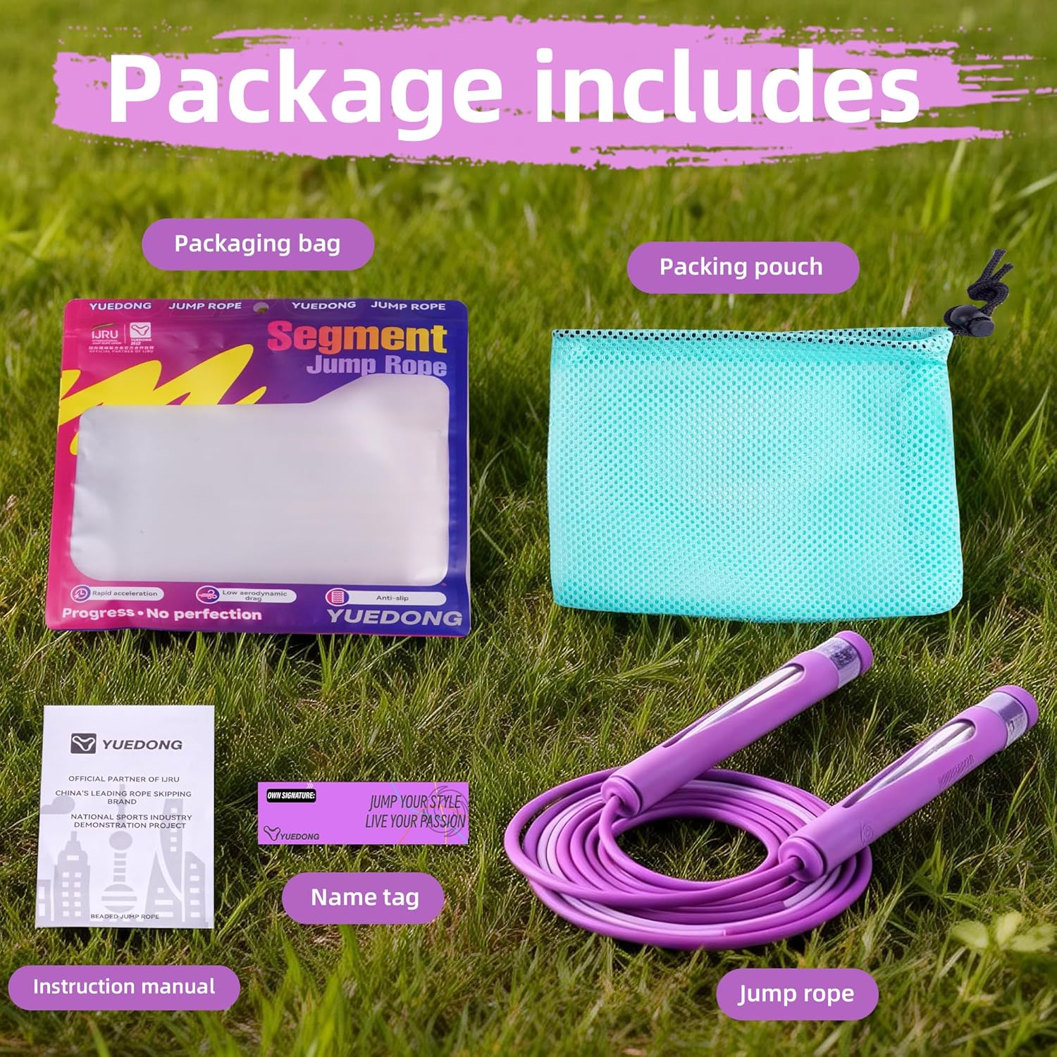 YUEDONG Adjustable Speed Jump Rope with Dual Ball Bearings - Tangle-Free Two-Section Skipping Rope, Ergonomic Thumb Groove Anti-Slip Handles with Transparent View Window for Men Women Kids Fitness Cardio Workout Beginners - Image 8