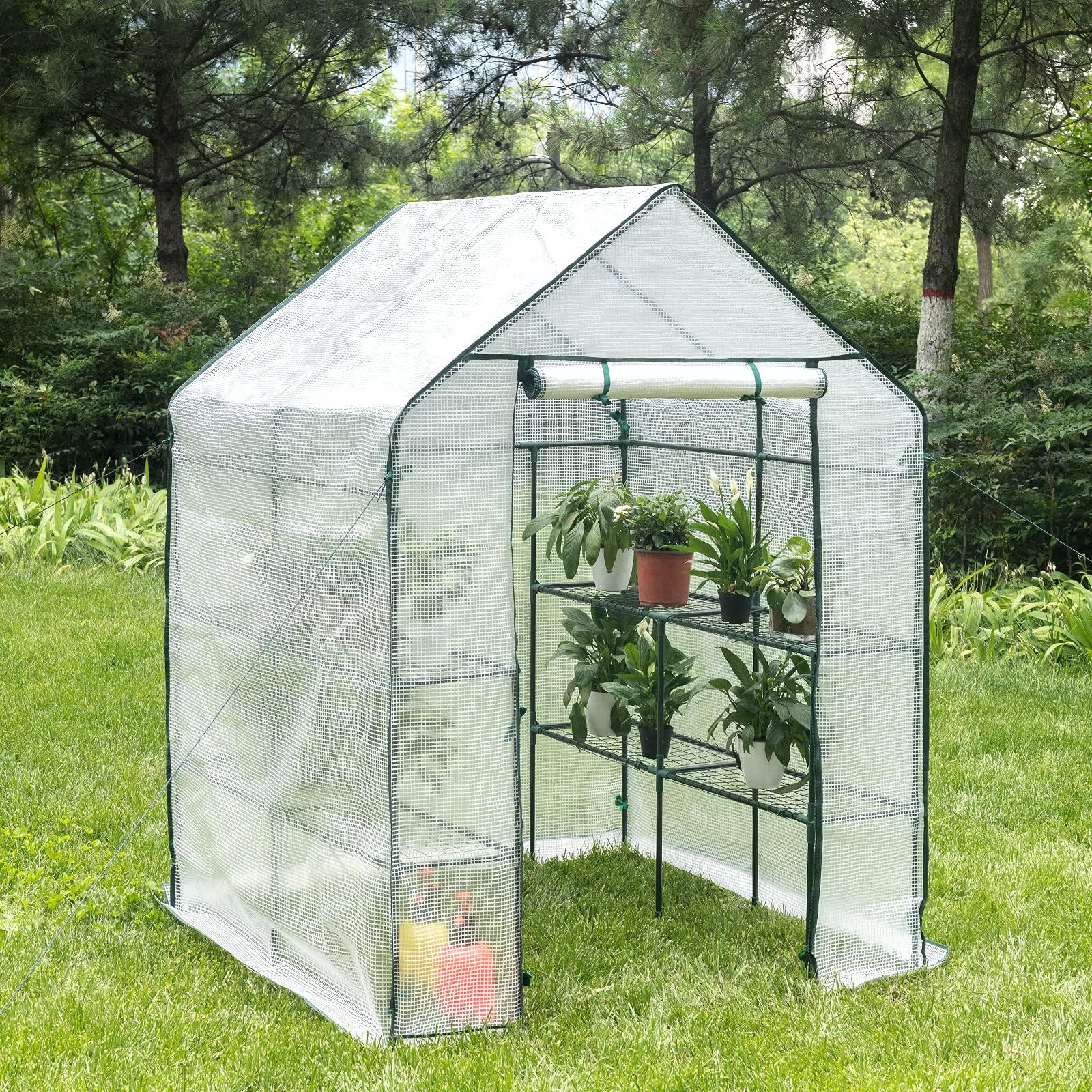 TecTake Serre de jardin souple 143 x 143 x 195 cm 2,04 m² (401860) au meilleur prix sur