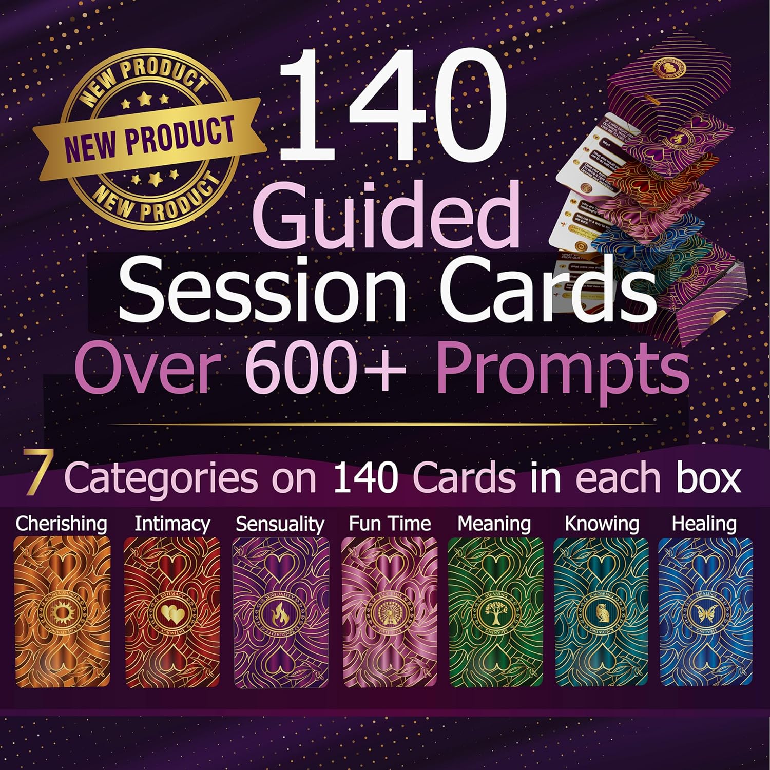 Couples Sessions: Deep Conversation Cards – 600 Therapist Prompts for Connection & Growth –Gifts for Couples, Women, Men, Wife, Husband, Boyfriend, Girlfriend, Anniversary