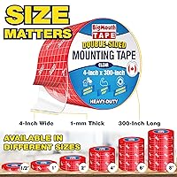 Vista 5 de Cinta de 2 caras, cinta de dos caras resistente, tiras para colgar cuadros, cinta de doble cara, cinta fuerte de doble cara resistente, tiras