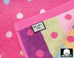 ORIGINAL KIDS 6 Piece Towel Set - Bath Time Sugar & Spice - 2 Towels, 2 Hand Towels, 2 Washcloths - 100% Cotton Jacquard Soft Absorbent Pool Beach Towel Gift - Pink Multicolor