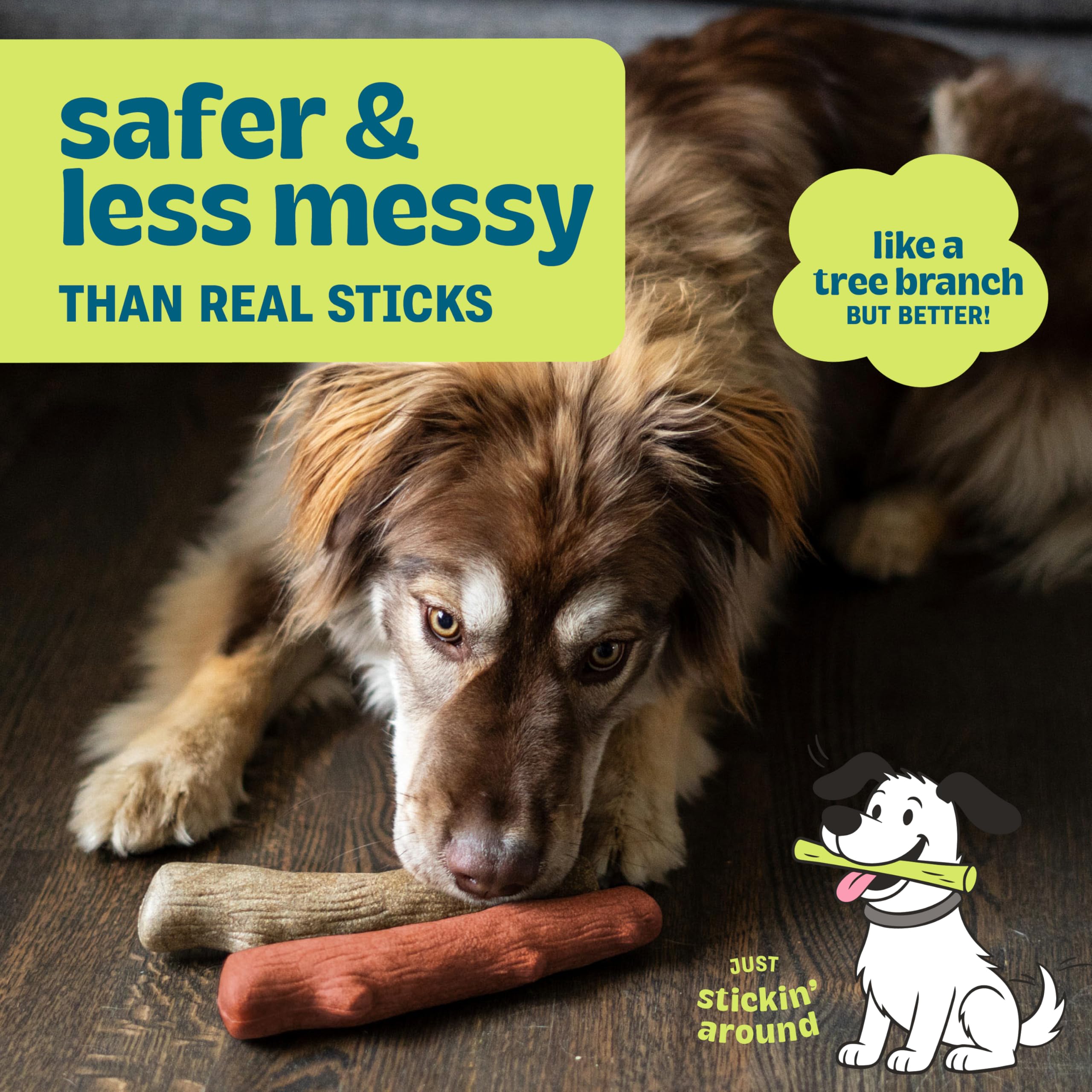 Petstages NewHide - Juguete Alternativo para Masticar para Perros, Grande