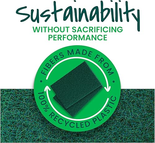 Miniatura 10 de Scotch-Brite - Estropajos resistentes, ideales para herramientas de jardín y parrillas, 8 unidades (paquete de 1), color verde