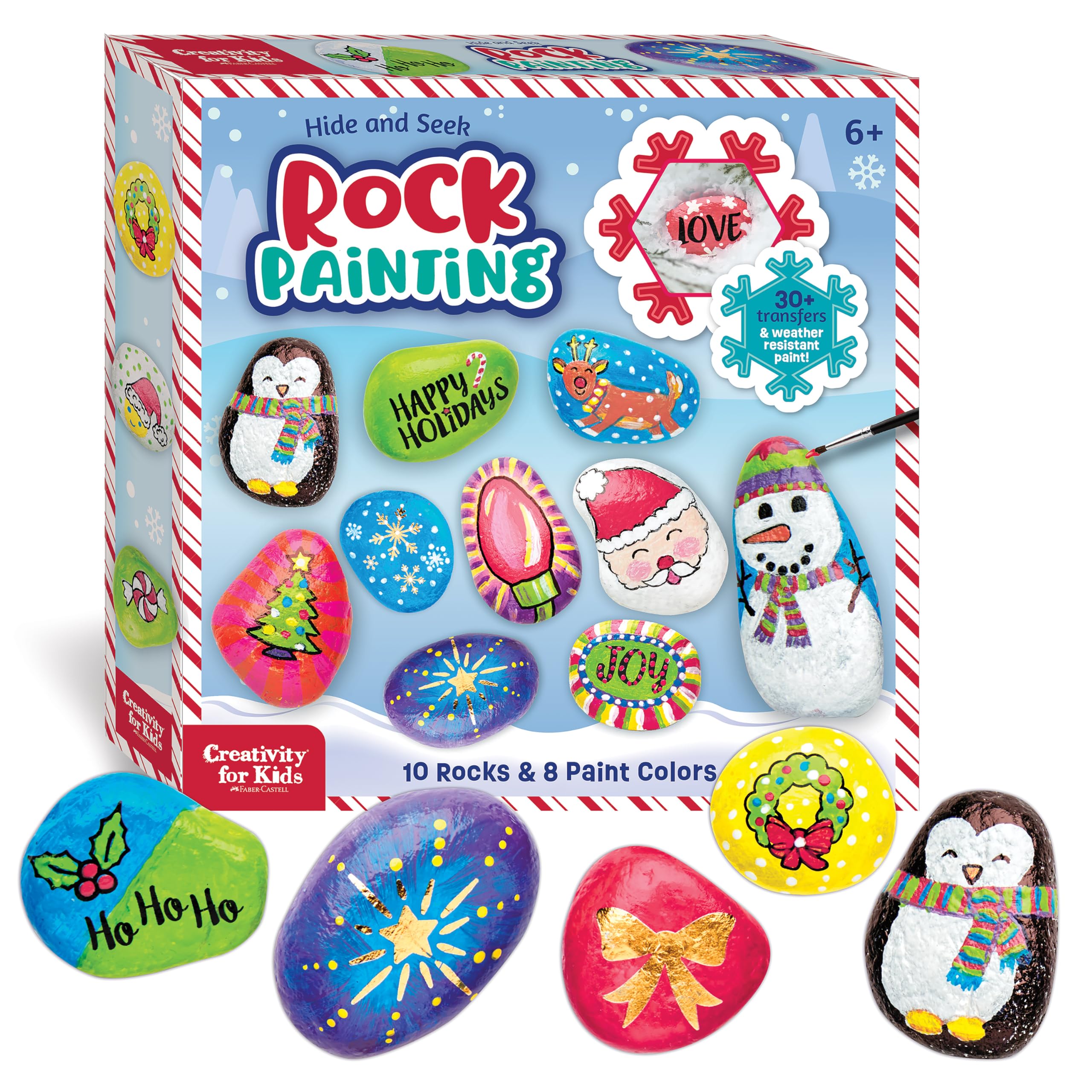 Creativity for Kids Hide and Seek Rock Painting Kit - Arts and Crafts for Kids - Includes Rocks and Waterproof Paint