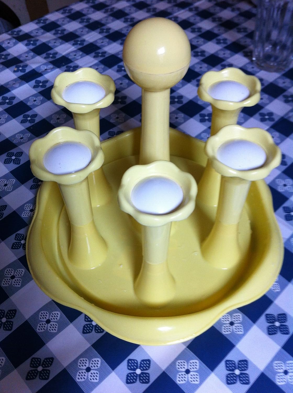 Cup Glass Holder Stand Plastic Yellow, Pink or Green Easy