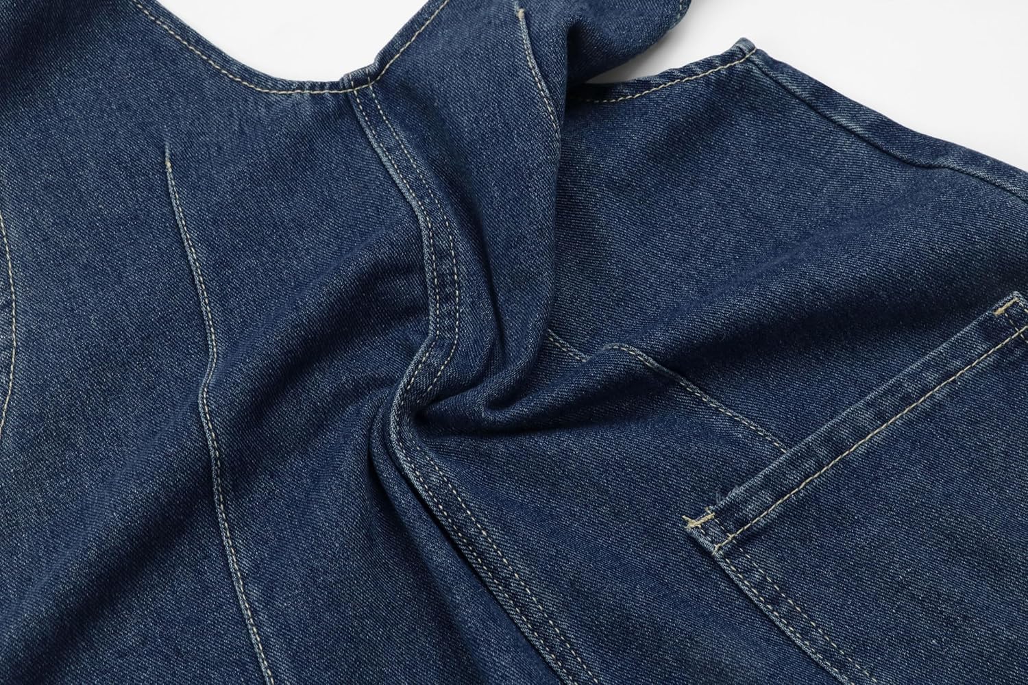 CHARTOU Women Casual Denim Short Overalls Rolled Cuff Barrel Shorts Jumpsuit Rompers - Image 7