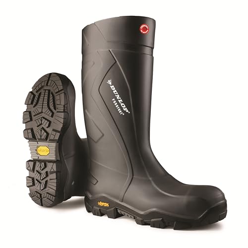 DUNLOP Protective Footwear, CC22A33, Purofort+ Reliance Full Safety Avec Vibram, Noires, Taille 42 EU