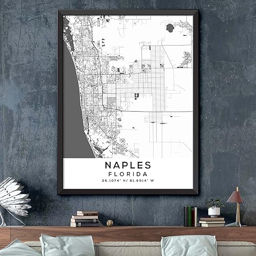Miniatura 2 de Mapa de Nápoles, Florida, Light 2 (18x24)